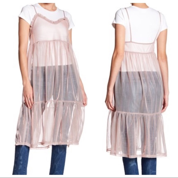 Abound Tops - Twofer Mesh Tiered Tunic